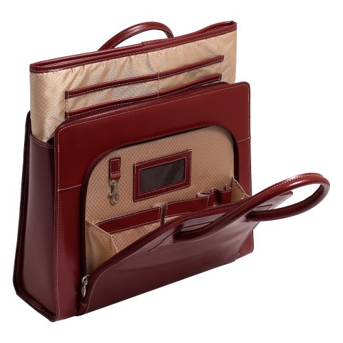 McKleinUSA LAKE FOREST 94336 Red Leather Women's Case with Removable Sleeve