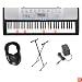 Casio LK220 Premium Pack with Power Supply, Keyboard Stand and Professional Closed Cup Stereo Headphones