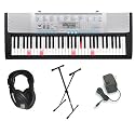 Casio LK220 Premium Pack with Power Supply, Keyboard Stand and Professional Closed Cup Stereo Headphones