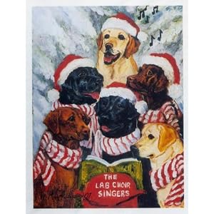 4 pack Labrador Retriever Christmas Cards