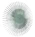 Silver Starburst 20" Wide Wall Clock