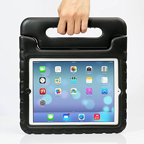 Apple Ipad 2/3/4 Case,IBOOS Kids Lightweight Protective Carrying Case With Handle&Stand,Foam Tech Series,Black
