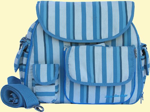 Baby Bee Bags Eglan Blue Stripes Blue Diaper Bag