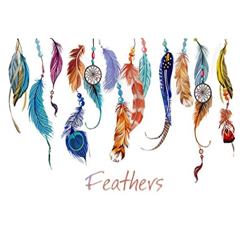 Classic Creative Dream Catcher Feather Wall Sticker Art Decal Mural
