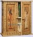 hathor Cabinet Egyptian Queen Nefertari wood Curio New (Digital Angel Decor)