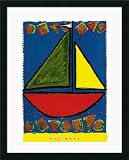 Sailboat Framed Art Print by Karen Gutowsky,24.6 in. x 30.5 in. Framed