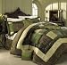 11pc Bed-in-a-Bag Covington"Greens" Comforter Set -- Size: queen