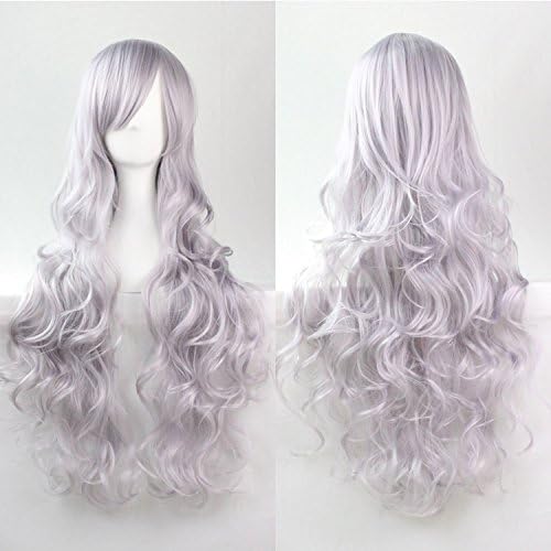 Womens/Ladies 80cm Grey Color Long STRAIGHT Cosplay/Costume/Anime/Party/Bangs Full Sexy Wig (80cm,Straight,Grey)