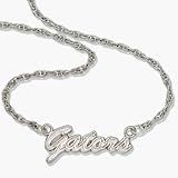 Florida Gators 18 Gators Script Necklace - Sterling Silver Jewelry
