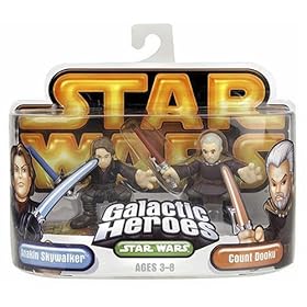  Star Wars Episode 3 Junior Figure 2 Pack Dooku & Anakin