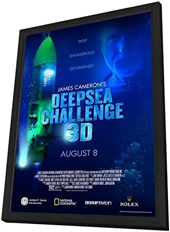 Deepsea Challenge 3D 11 x 17 Movie Poster - Style A - in Deluxe Wood Frame