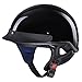 Yescom Motorcycle Half Face Helmet DOT Approved Bike Cruiser Chopper High Gloss Black M