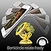 Imanom Car Phone Holder Magnetic Cell Phone Kit 360 Degrees Phone Dashboard Holder Car Mount Smartphone Mount Phone Holder GPS Mount Holder Magnetic Mount (Gold)