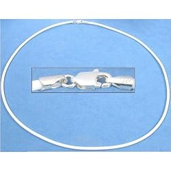 Rubber Cord Necklace White 18"