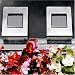 Sohodecor 2 Pack Grand Luxy Stainless Steel Wall Mounted Solar Path Light with 4.5 Inch Amorphous Solar Panel