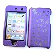 Apple iPod Touch 4th Generation Snap On Protector Hard Case "Purple Stars" Design