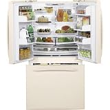 GE PFSF5NFZCC Profile 22 Cu. Ft. Bisque Freestanding French Door Refrigerator