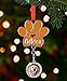 Golden Retriever Ornament - I love Goldens Christmas Ornament - Place for a Picture of Your Favorite Golden Retriever - Hanging Paw Print Designs with Red Ribbon