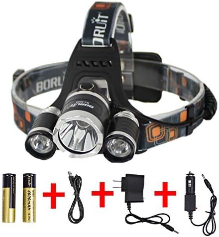 EASYBOY LED Headlamp Rechargeable Waterproof Head Flashlight Lamp with 3* Cree XM-L T6