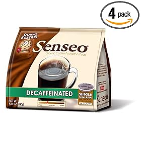 Senseo Decaffeinated Coffee, 18-Count Pods (Pack of 4)