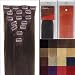 Silky 22 Inch 02 Dark Brown Remy Clip In Human Hair Extensions_7 Pieces Set_Clips Women Beauty Style