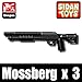 Mossberg Shotgun 3 Pack in Black - Custom Minifigure Pieces