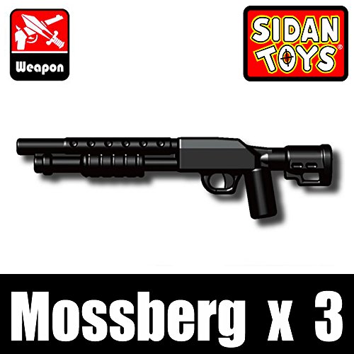 Mossberg Shotgun 3 Pack in Black - Custom Minifigure Pieces