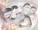 “Cut Out for Each Other” Stainless-Steel, Heart-Shaped Cookie Cutters – Baby Shower Gifts & Wedding Favors