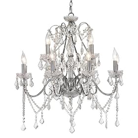 Vienna Full Spectrum™ Chrome and Crystal Grand Chandelier by Vienna Full Spectrum