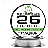 100ft - Nichrome 80 26 Gauge AWG Round Wire Roll - 0.40mm 26g 100' Spool N80