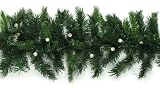6' x 12" Pre-Lit Battery Operated Wisconsin Christmas Garland - Clear LED Lights