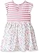 Marmellata Girls' Flowers and Stripes Dress