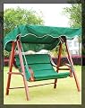 Outsunny Cypress Wooden Garden Patio Swing Bench Chair W/canopy 0113