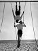 Acrobat and Actor, Russ Tamblyn on the Beach with Movie Actress Venetia Stevenson Pre...