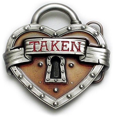 TAKEN HEART Belt Buckle Rockabilly True Love Tattoo