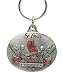 Pewter MLB Team Design Key Ring - St. Louis Cardinals