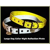 Vedante Super Reflective Dog Collar with Bonus Glow in the Dark Tag
