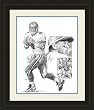 Dallas Cowboys Framed Troy Aikman Dallas Cowboys By Michael Mellett NFL Football
