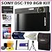 Sony Cyber-shot DSC-T90 12.1MP Digital Camera with 4x Optical Zoom and Super Steady Shot Image Stabilization (Black) + 8GB Deluxe Accessory Kit