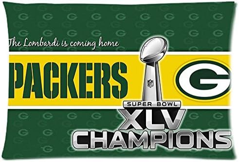 Ulive Decorative Fashion Custom Nfl Team Green Bay Packers Custom Throw Pillow Case Best New Year Gift 20X30 Inch 2 Sides