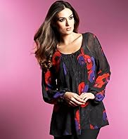 125 Years Floral Print Pintuck Tunic