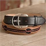 Justin Fenced In Western Belt, Sizes 36-56 by Justin