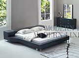 Unique Black Modern Queen Size Bed with Two Built In Night Stands, Dresser  ....