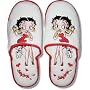 Betty Boop "Bad Dog" Women's White Terrycloth Slippers