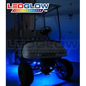 4pc Blue LED Golf Cart Underbody Underglow Light Kit