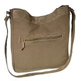 Olive N Figs Olive Messenger/Laptop Bag with Suede Trims
