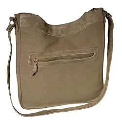 Olive N Figs Olive Messenger/Laptop Bag with Suede Trims