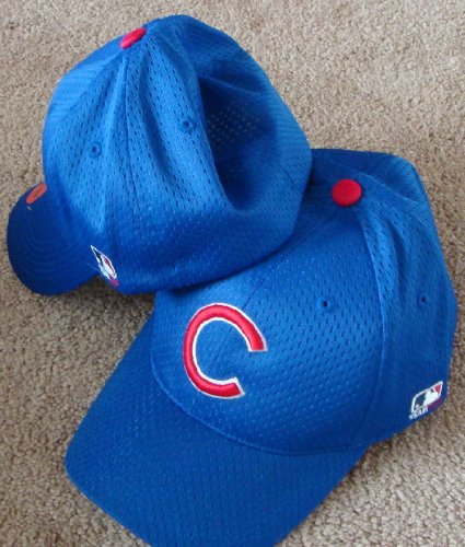 MLB Flex FITTED Lg/XL Chicago CUBS Home BLUE Hat Cap Mesh