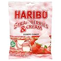 Haribo Gummi Candy, Strawberries and Cream, 5-Ounce Bags (Pack of 12)