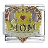 Queen Mom Heart Italian Charms Bracelet Link